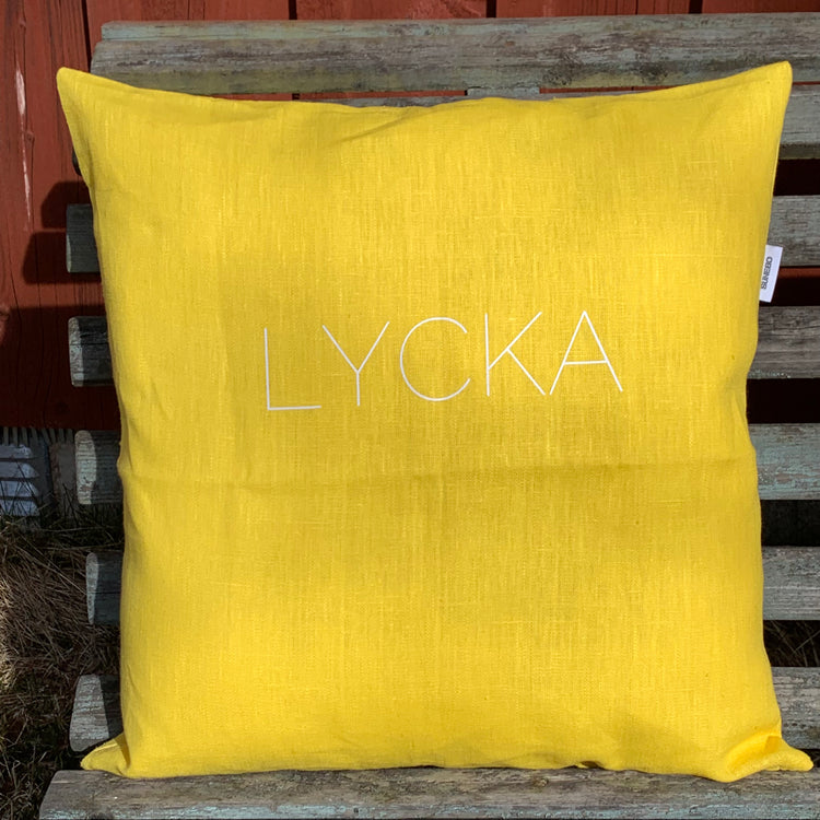 Kissen Lycka Leinen zitrone
