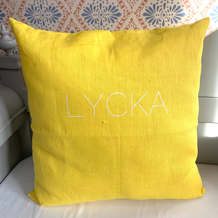 Kissen Lycka Leinen zitrone