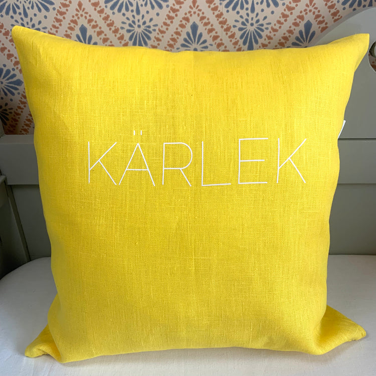Kissen Kärlek zitrone
