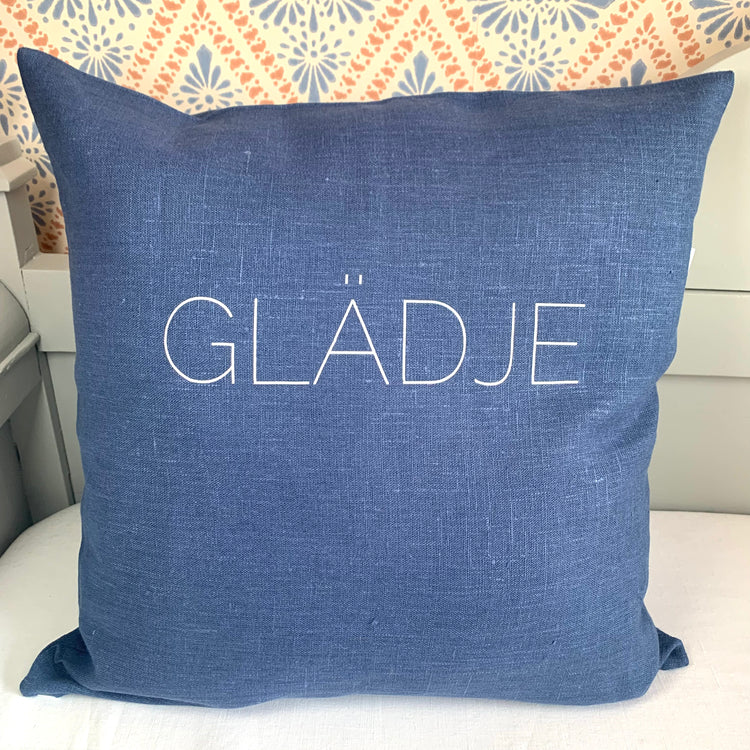 Kissen Glädje blau