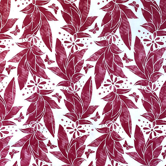 Meterware "Butterfly" Baumwolle rot