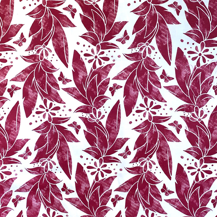 Meterware "Butterfly" Baumwolle rot