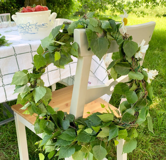  Mittsommerkranz aus Birkenlaub