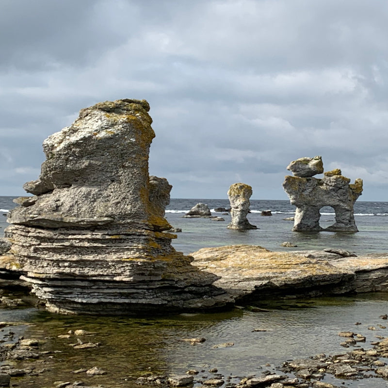 Raukar på Fårö, Kalksteinsäulen auf Fårö