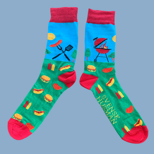 Socken Grillfest ausgebreitet liegend