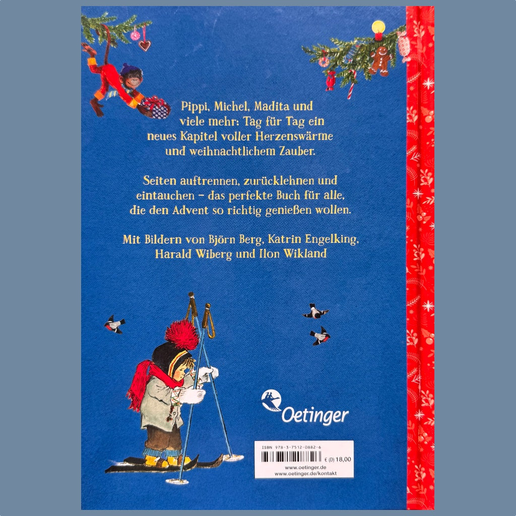 Rückseite des Astrid Lindgren Adventskalenderbuches