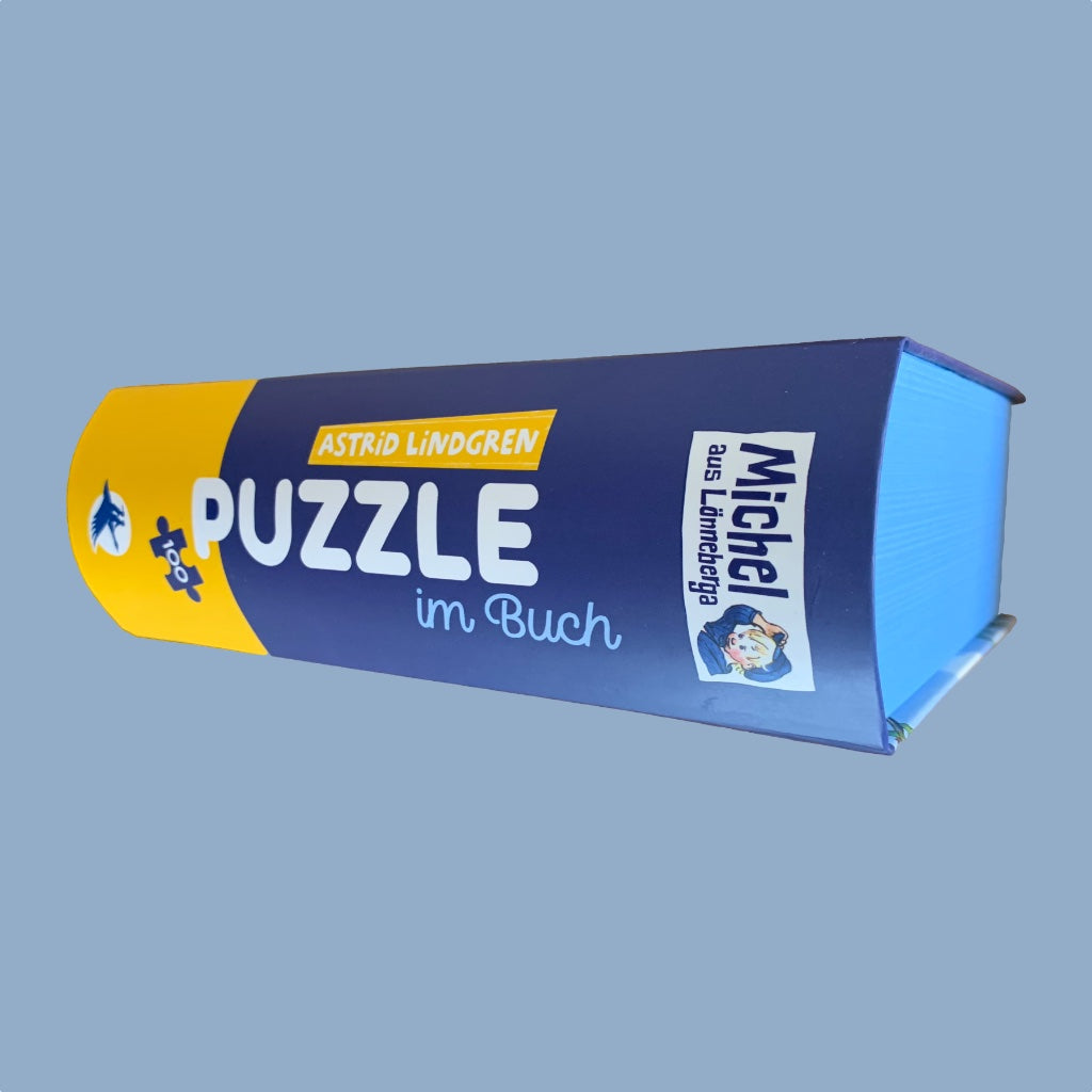 Rücken der Puzzle und Rätselkiste Michel aus Lönneberga 