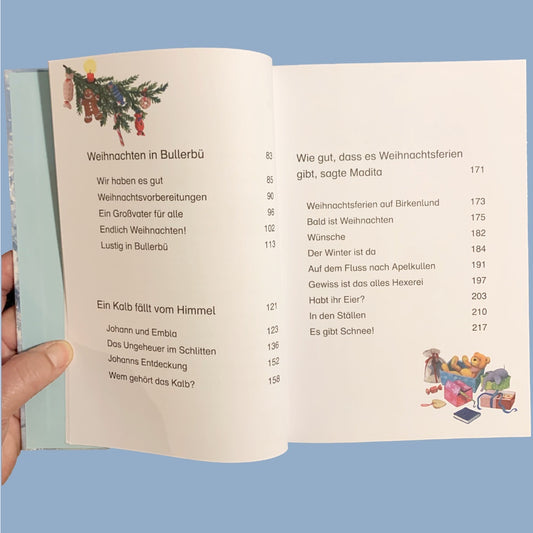Inhaltsverzeichnis des Buches Weihnachten mit Pippi, Madita und Pelle
