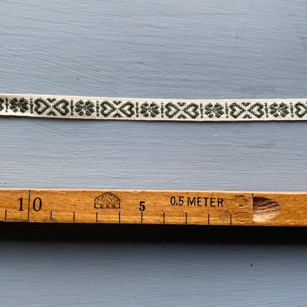 Band_Herzen_gruen_weiss_Baumwolle_Spegels_Mys-Shop