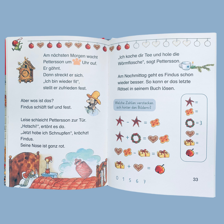 Beispielseiten Rückseite des Buches Pettersson und Findus: Findus feiert Weihnachten
