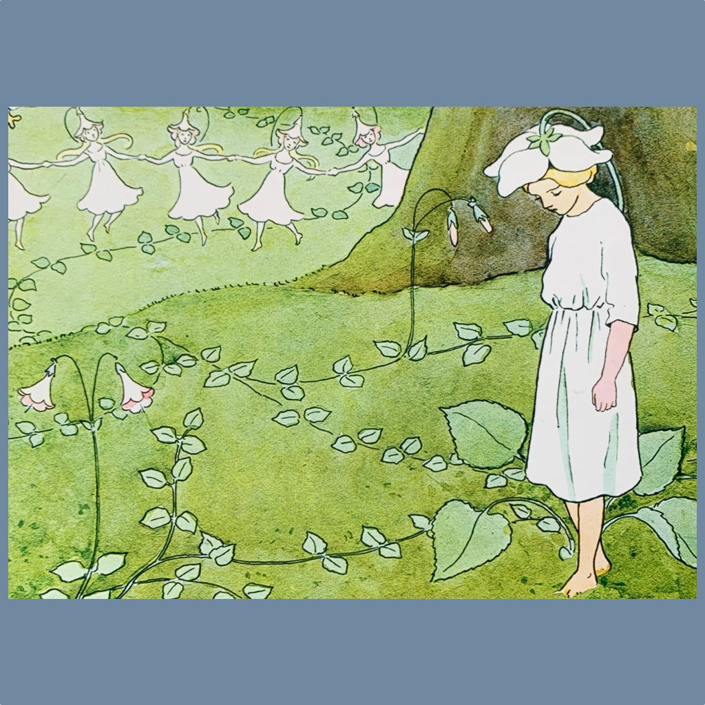 Postkarte mit Motiv Linnea aus der Serie Blumenfest von Elsa Beskow