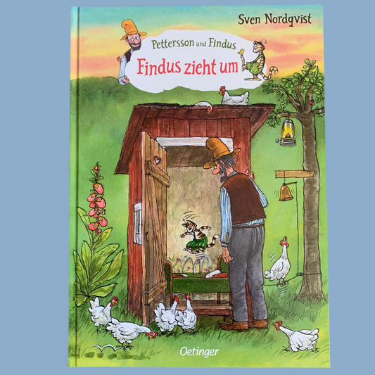 Titel des Buches Findus zieht um von Sven Nordqvist