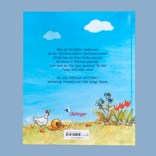 Rückseite des Buches Schau mal, Pettersson, was ich kann! von Sven Nordqvist