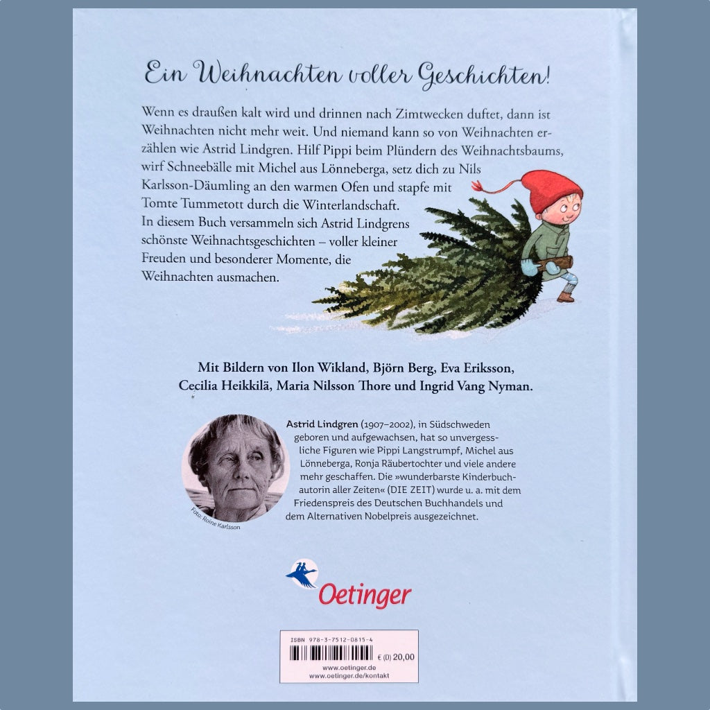 Rückseite des Buches Das kunterbunte Astrid Lindgren Weihnachtsbuch