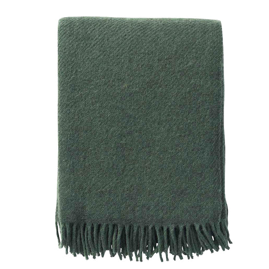 Wolldecke_Gotlandwolle_flaschengruen_Klippan_Mys_Shop