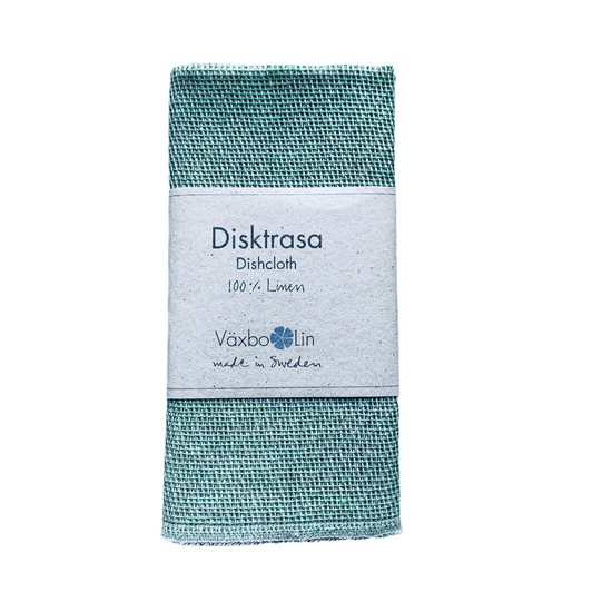 Spültuch Disktrasa in türkis gefaltet und mit Banderole