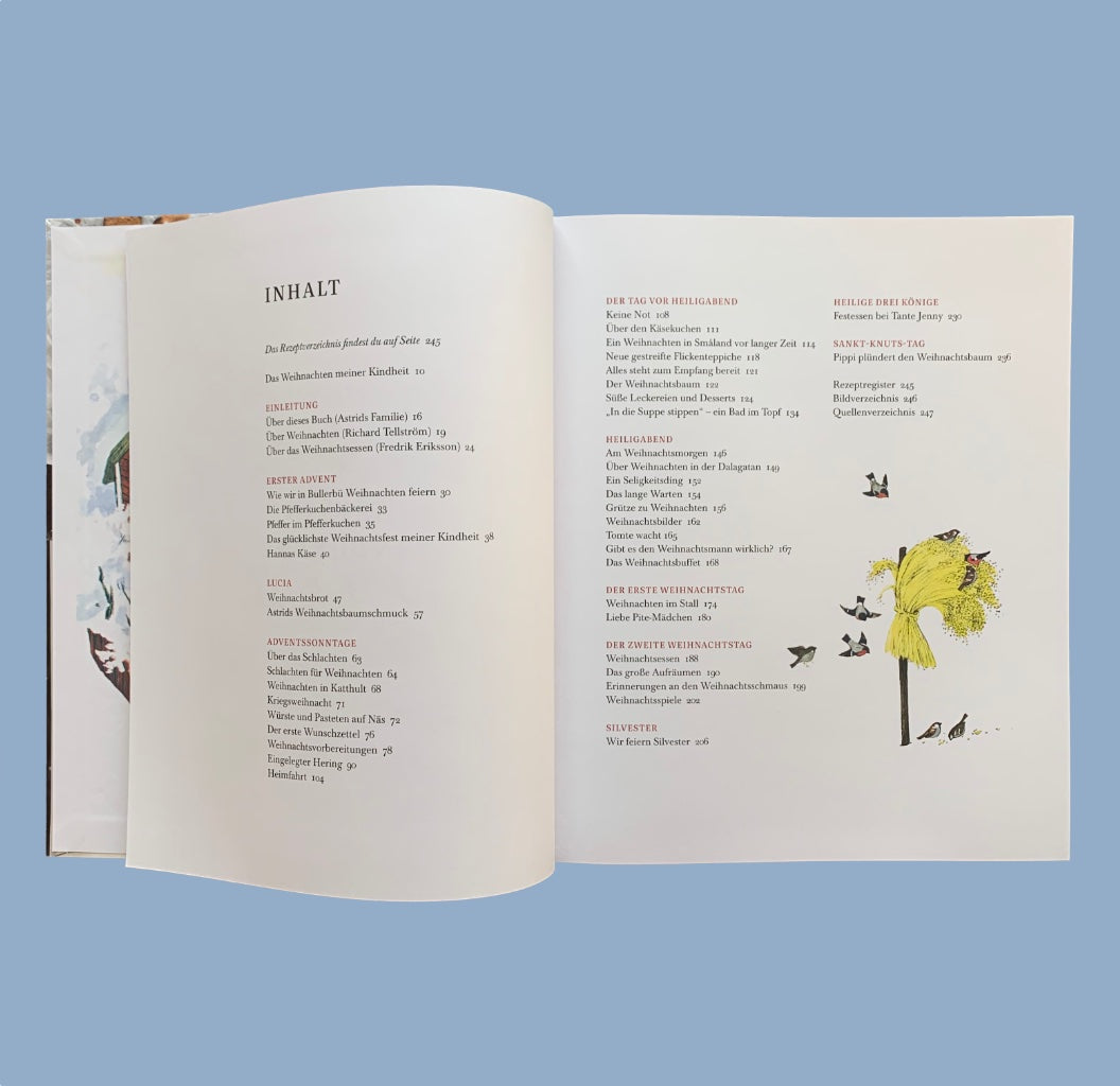 Inhaltsverzeichnis des Buches So schmeckt mein Weihnachten Astrid Lindgrens Kochbuch von Fredrik Eriksson erhältlich bei mys