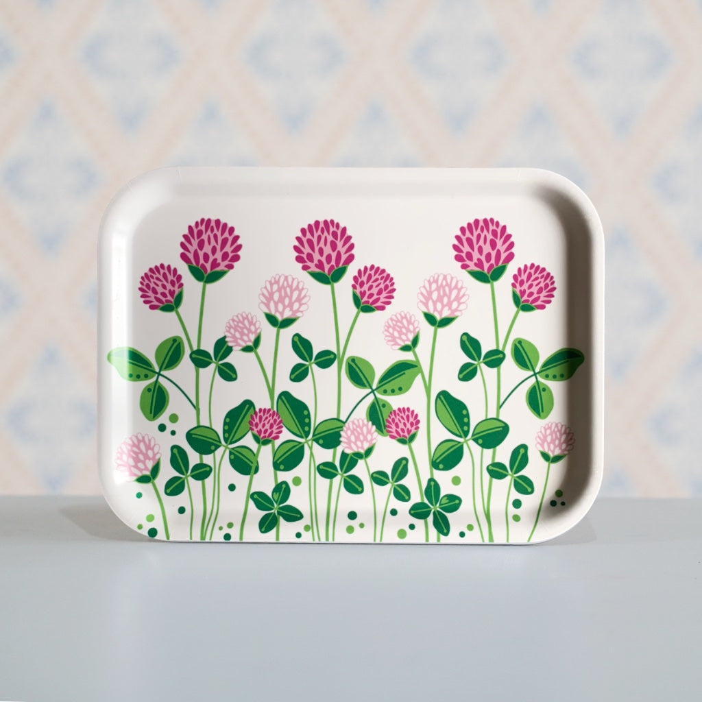 Holztablett rechteckig mit Illustration Klee