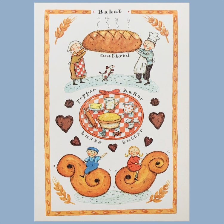 Postkarte "Barnfamiljens bästa mat" Charlotte Ramel