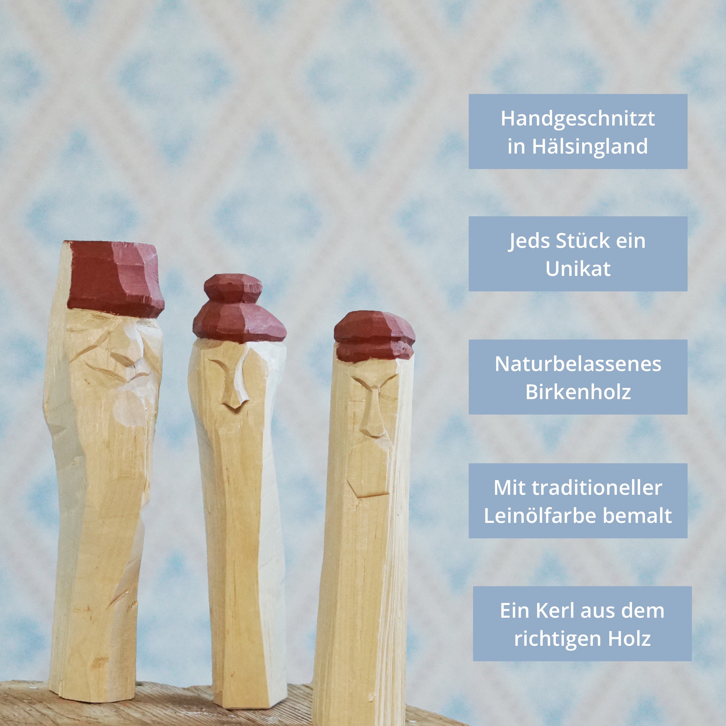Wichtel aus Holz handgeschnitzt, deine Vorteile auf einen Blick