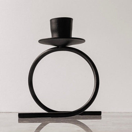 Kerzenhalter für Kranz schwarz