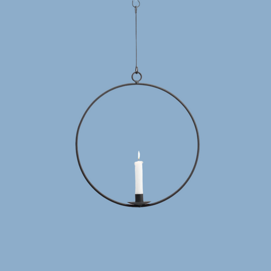 Kerzenring hängend für Stabkerzen vor mys-Tapete Spegels Mys