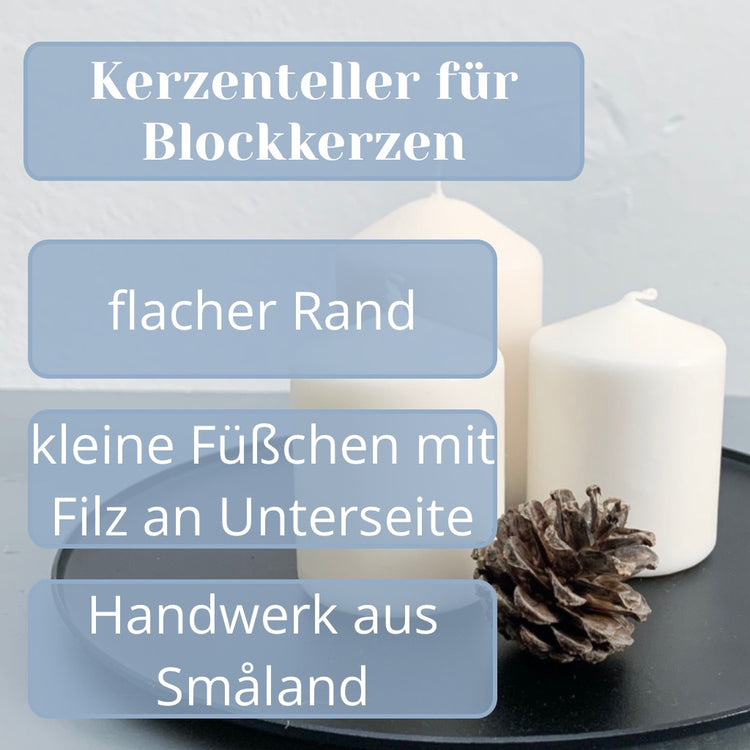 Deine Vorteile mit dem Kerzenteller für Blockkerzen aus Metall