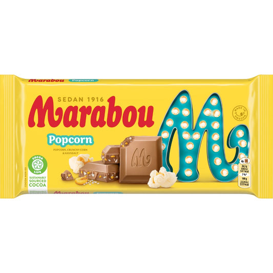 Marabou Schokolade mit Popcorn erhältlich bei MYS