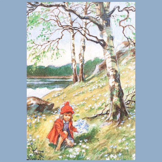 Postkarte von Curt Nystroem Fruehling in Schweden erhältlich im Mys Shop