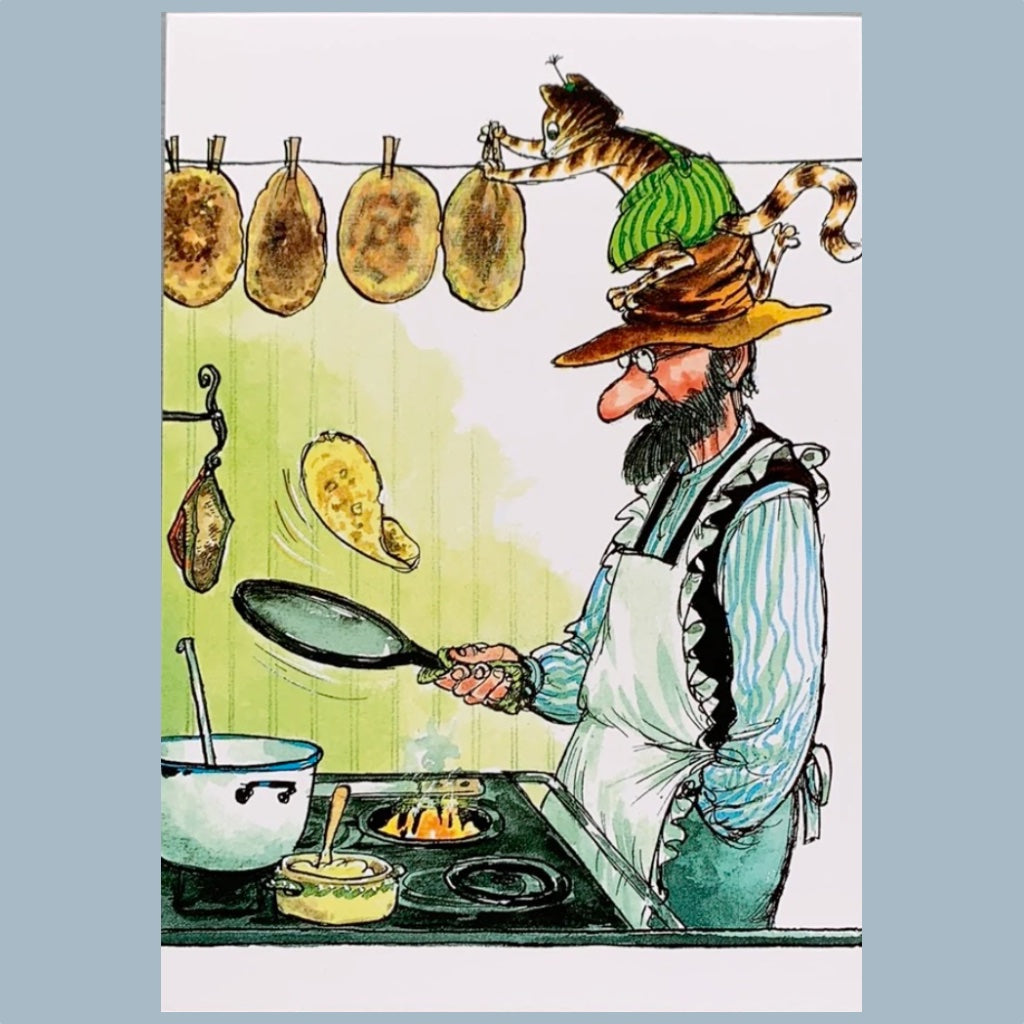 Postkarte_Findus_Pannkakstartan_Handwerk_und_Design_Schweden_Mys-Shop