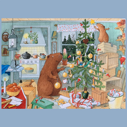Postkarte „Weihnachten bei Kasimir“ Lars Klinting
