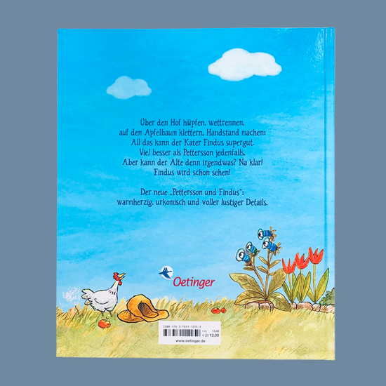 Rückseite des Buches Schau mal, Pettersson, was ich kann! von Sven Nordqvist