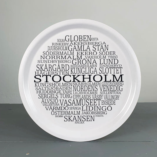 Rundes Tablett Holz "Stockholm"