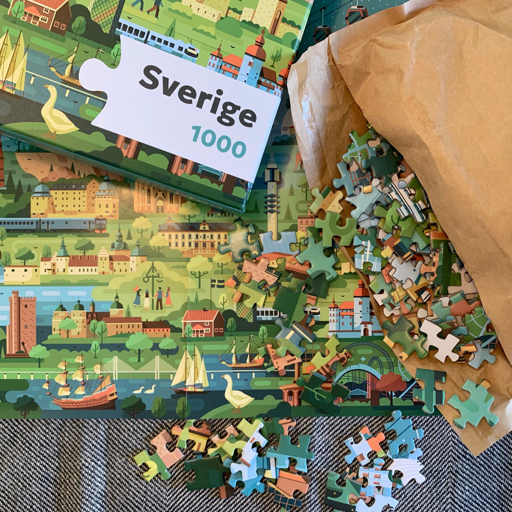 Kiste mit Puzzle Inhalt