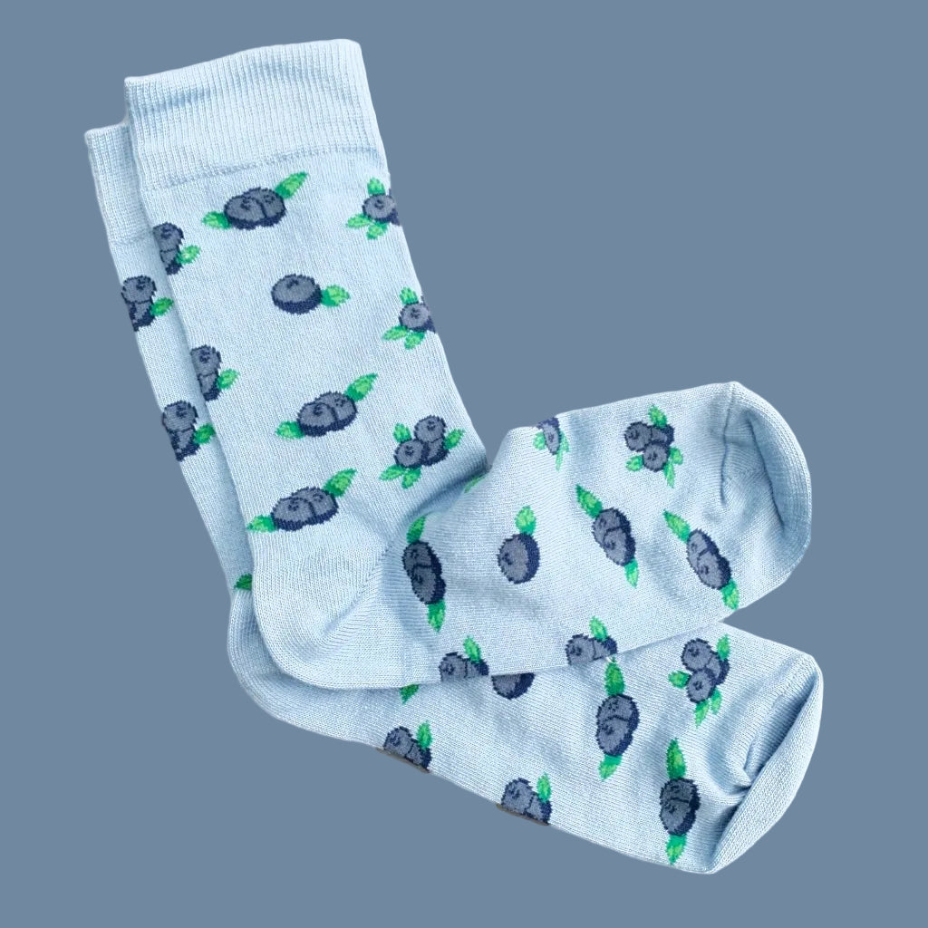 Socken mit Blaubeeren