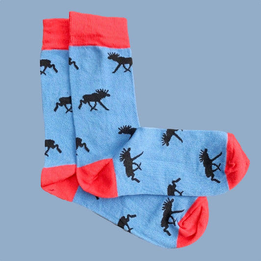 Socken mit Muster Elch von Svensk Husman erhältlich im Mys Shop