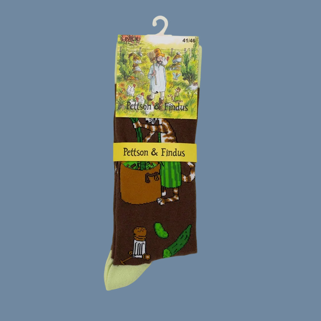 Socken Gemüsesuppe mit Findus in der Banderole von Svensk Husman erhältlich bei Mys