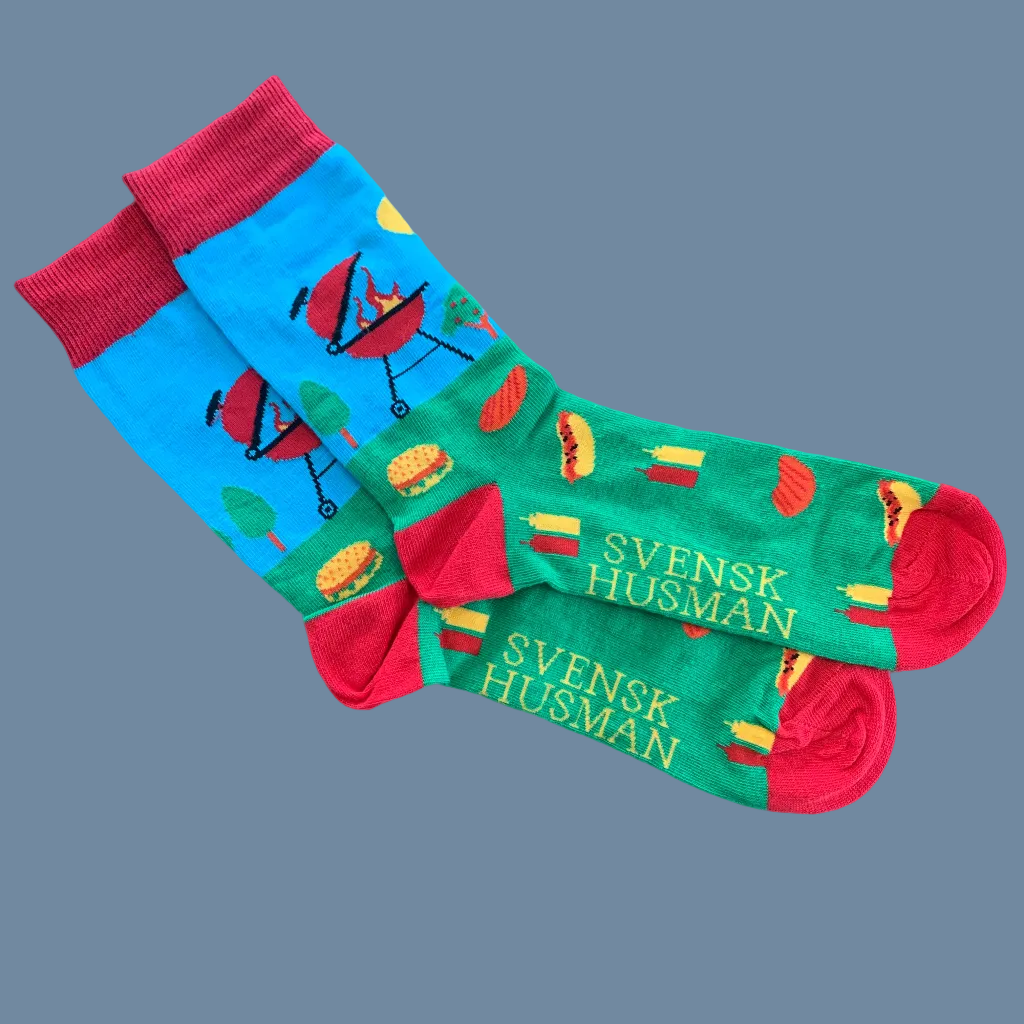Socken Grillfest um Paar liegend