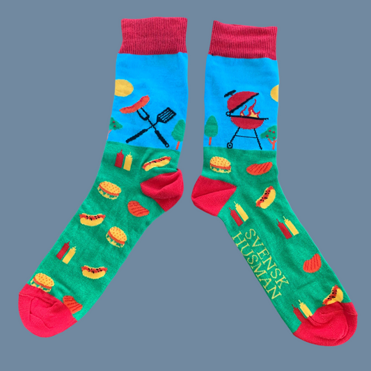 Socken Grillfest ausgebreitet liegend