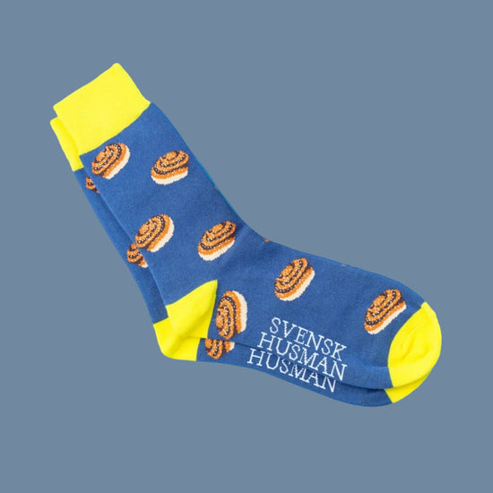 Socken mit Muster Zimtschnecke von Svensk Husman erhältlich im Mys Shop