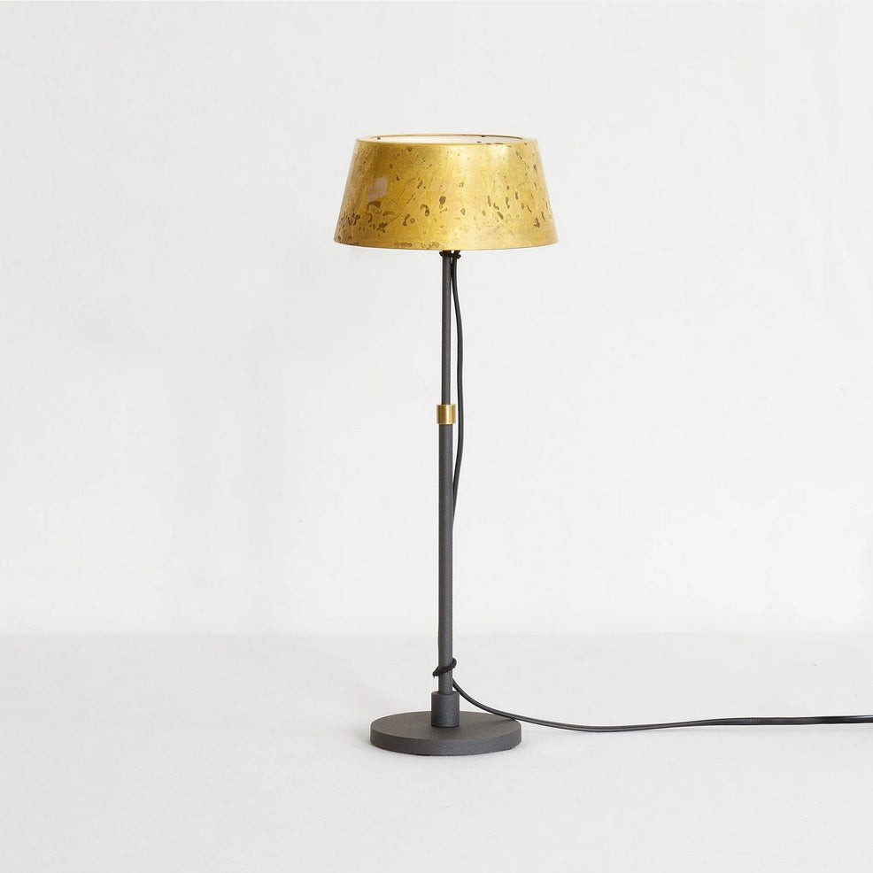Tischlampe aus Messing und Stahl von Zlamp