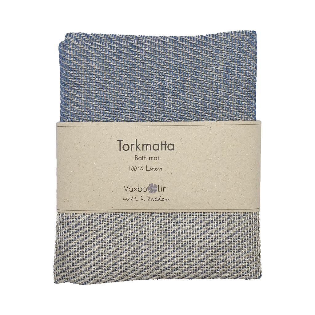 Badteppich_Torkmatta_blau_Leinen_Vaexbo_Lin_Mys_Shop