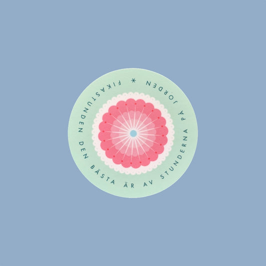 Glasuntersetzer Motiv Fika von David Linder Design