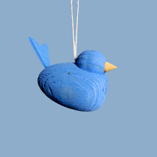 Vogel_Holz_blau_klein_mit_Band_Larssons_trae_Mys-Shop