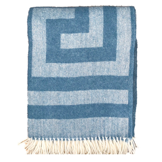 Wolldecke_Merino_Memphis_blau_Klippan_Mys_Shop