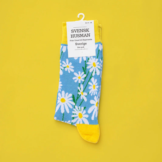 Socken "Margeriten", 80% Baumwolle, 17% Nylon, 3% Spandex