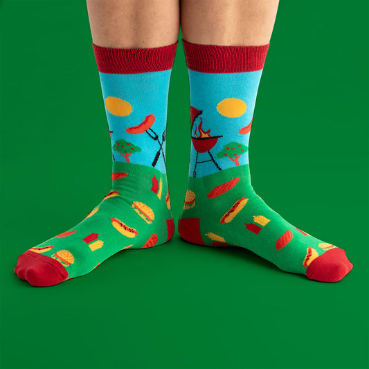 Socken "Grillfest" 80% Baumwolle, 17% Nylon, 3% Spandex
