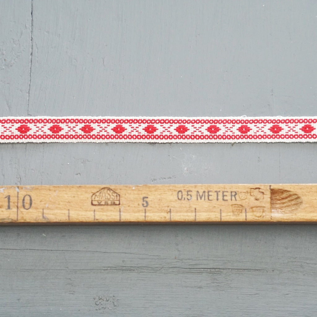 Band_Rhomben_rot_weiss_Baumwolle_Spegels_Mys-Shop