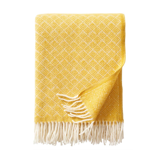 Decke_Pampas_Wolle_gelb_Klippan_Mys_Shop