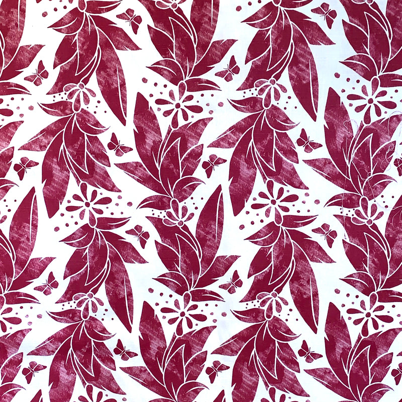 Meterware Butterfly aus Baumwolle rot